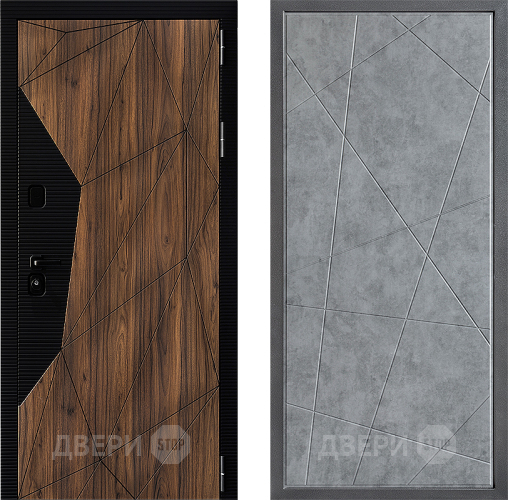Входная металлическая Дверь Дверной континент ДК-11 ФЛ-655 Бетон серый в Лыткарино