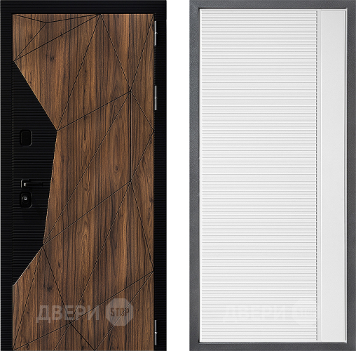 Входная металлическая Дверь Дверной континент ДК-11 ФЛ-757 Белое Стекло Софт милк в Лыткарино