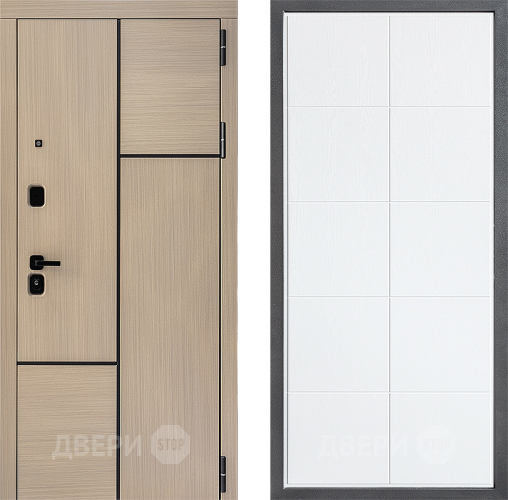 Входная металлическая Дверь Дверной континент ДК-14 ФЛ-Кватро Белое дерево в Лыткарино