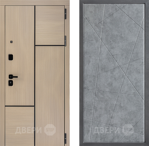 Входная металлическая Дверь Дверной континент ДК-14 ФЛ-655 Бетон серый в Лыткарино