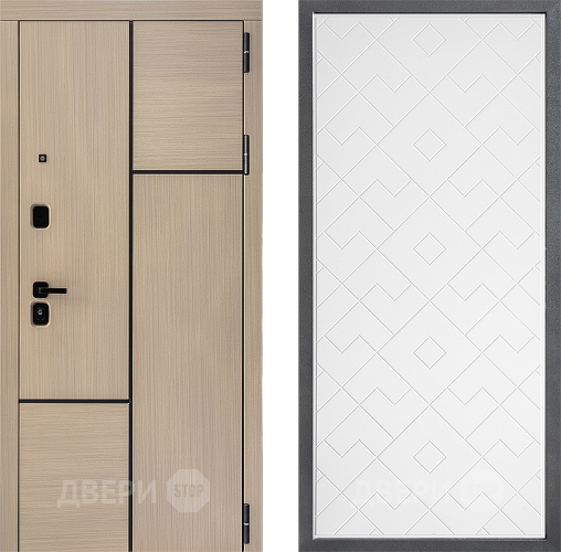 Входная металлическая Дверь Дверной континент ДК-14 ФЛ-Тиффани Белый софт в Лыткарино