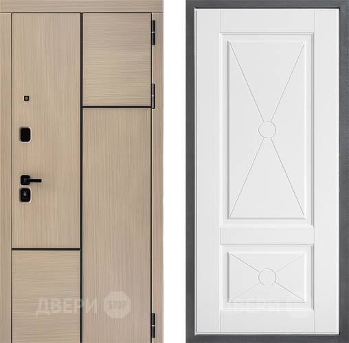 Входная металлическая Дверь Дверной континент ДК-14 ФЛ-617 Софт милк в Лыткарино