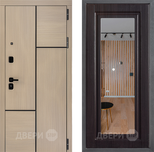 Входная металлическая Дверь Дверной континент ДК-14 ФЛЗ Зеркало Венге в Лыткарино