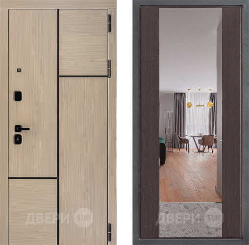 Входная металлическая Дверь Дверной континент ДК-14 ФЛЗ-1 Зеркало Венге в Лыткарино