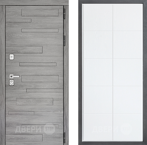 Входная металлическая Дверь Дверной континент ДК-10 ФЛ-Кватро Белое дерево в Лыткарино