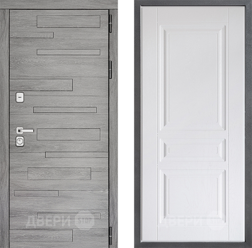 Входная металлическая Дверь Дверной континент ДК-10 ФЛ-243 Альберо Браш серебро в Лыткарино