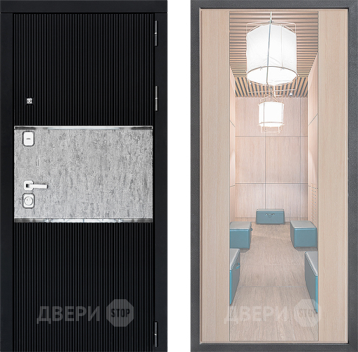 Входная металлическая Дверь Дверной континент ДК-13 ФЛЗ-1 Зеркало Капучино в Лыткарино