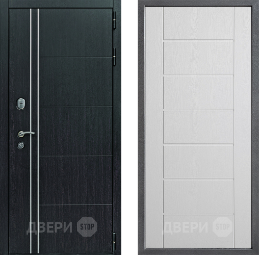 Входная металлическая Дверь Дверной континент Теплолюкс Дизайн ФЛ-Лайн Белое дерево в Лыткарино