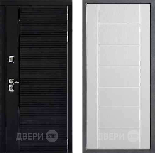 Входная металлическая Дверь Дверной континент ДК-1 ФЛ-Лайн Белое дерево в Лыткарино