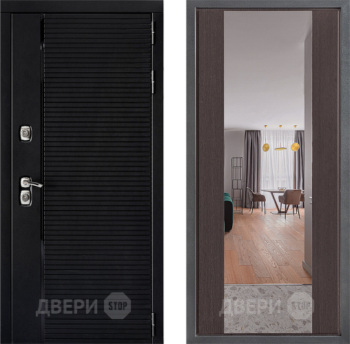 Входная металлическая Дверь Дверной континент ДК-1 ФЛЗ-1 Зеркало Венге в Лыткарино