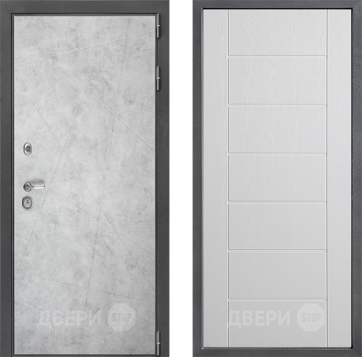 Входная металлическая Дверь Дверной континент ДК-3/743 ФЛ-Лайн Белое дерево в Лыткарино