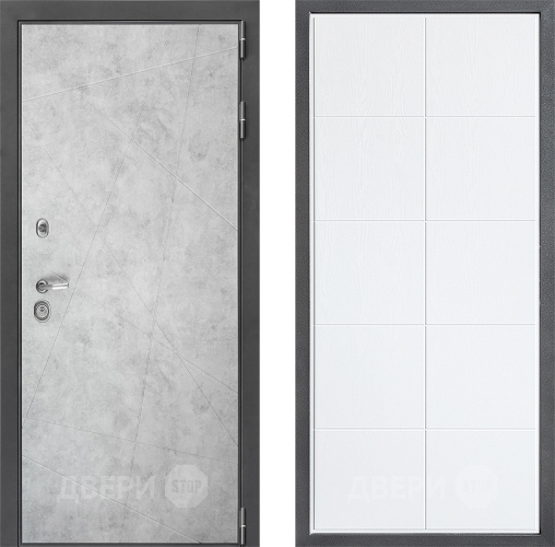 Входная металлическая Дверь Дверной континент ДК-3/743 ФЛ-Кватро Белое дерево в Лыткарино