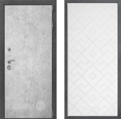 Входная металлическая Дверь Дверной континент ДК-3/743 ФЛ-Тиффани Белый софт в Лыткарино