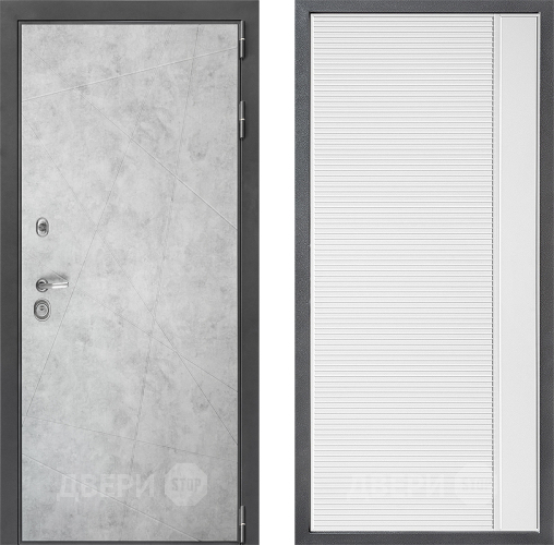 Входная металлическая Дверь Дверной континент ДК-3/743 ФЛ-757 Белое Стекло Софт милк в Лыткарино