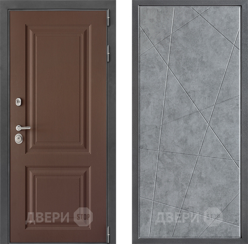 Входная металлическая Дверь Дверной континент ДК-3/729 ФЛ-655 Бетон серый в Лыткарино