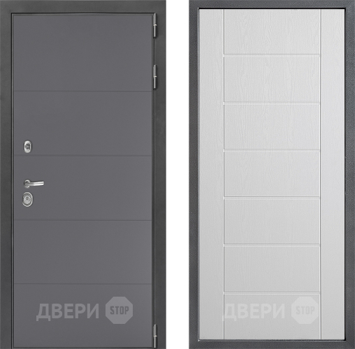 Входная металлическая Дверь Дверной континент ДК-3/649 ФЛ-Лайн Белое дерево в Лыткарино