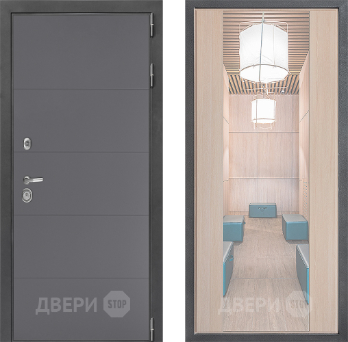 Дверь Дверной континент ДК-3/649 ФЛЗ-1 Зеркало Капучино в Лыткарино