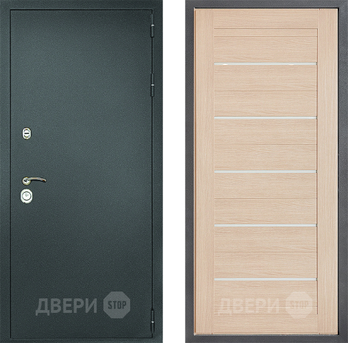 Входная металлическая Дверь Дверной континент Рубикон Серебро Дизайн ФЛ-46 Капучино в Лыткарино