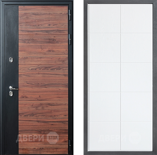 Входная металлическая Дверь Дверной континент ДК-15 Красное Дерево ТЕРМО ФЛ-Кватро Белое дерево в Лыткарино