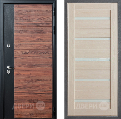 Входная металлическая Дверь Дверной континент ДК-15 Красное Дерево ТЕРМО ФЛ-47 Лиственница белая в Лыткарино