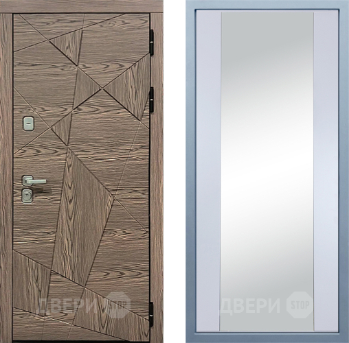 Входная металлическая Дверь Дива МД-97/2 Д-15 Зеркало Белый в Лыткарино