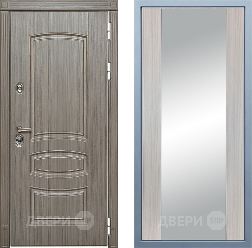 Входная металлическая Дверь Дива МД-42 Д-15 Зеркало Сандал белый в Лыткарино