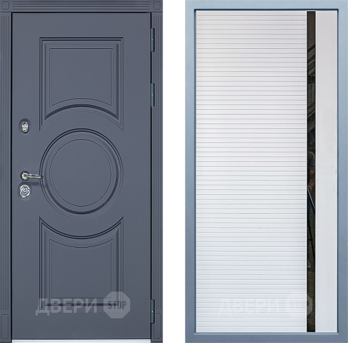 Входная металлическая Дверь Дива МХ-30 STR МХ-45 Белый матовый в Лыткарино