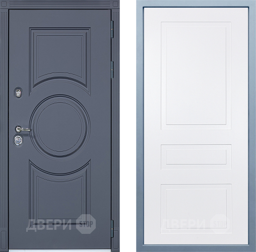 Входная металлическая Дверь Дива МХ-30 STR Н-13 Белый в Лыткарино