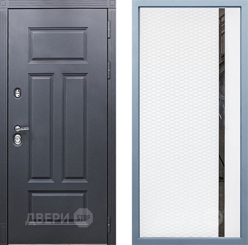 Входная металлическая Дверь Дива МХ-29 STR МХ-47 Белый матовый в Лыткарино