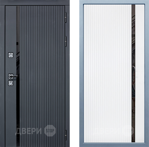 Входная металлическая Дверь Дива МХ-46 STR МХ-46 Белый матовый в Лыткарино