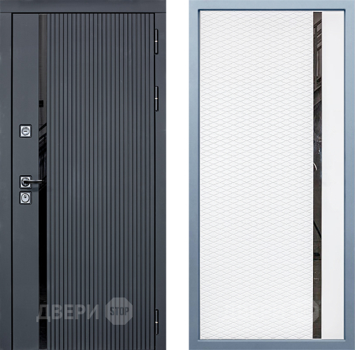 Входная металлическая Дверь Дива МХ-46 STR МХ-47 Белый матовый в Лыткарино