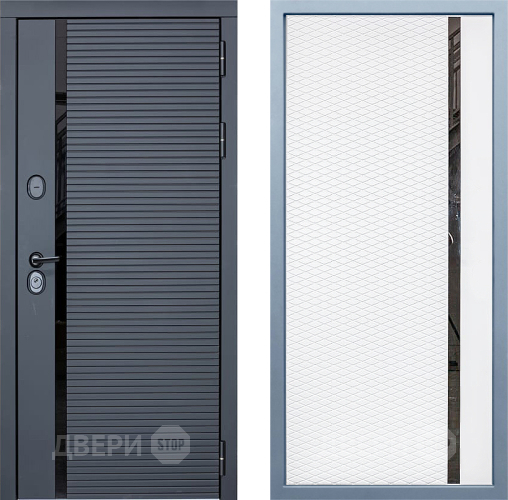 Входная металлическая Дверь Дива МХ-45 STR МХ-47 Белый матовый в Лыткарино