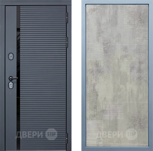 Входная металлическая Дверь Дива МХ-45 STR Д-4 Бетон темный в Лыткарино