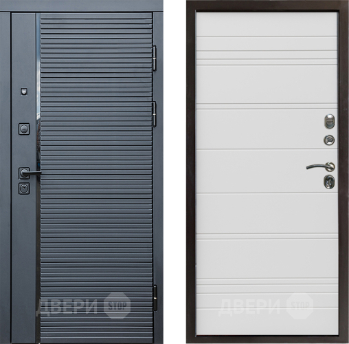 Входная металлическая Дверь Престиж Черная Линия Line Белый в Лыткарино