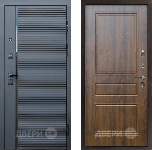 Входная металлическая Дверь Престиж Черная Линия Классика Дуб в Лыткарино