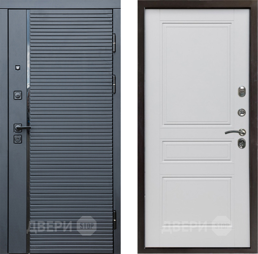 Входная металлическая Дверь Престиж Черная Линия Классика Белый матовый в Лыткарино