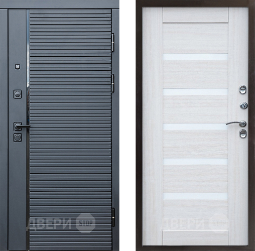 Входная металлическая Дверь Престиж Черная Линия Царга Лиственница белая в Лыткарино