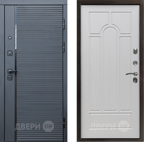 Дверь Престиж Черная Линия Арка Лиственница белая в Лыткарино