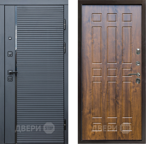 Входная металлическая Дверь Престиж Черная Линия Спарта Дуб в Лыткарино