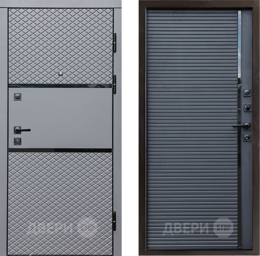 Входная металлическая Дверь Престиж Ромб Porte Черный кварц в Лыткарино