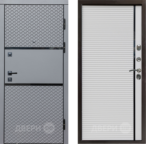 Входная металлическая Дверь Престиж Ромб Porte Белый в Лыткарино