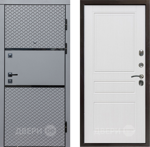 Входная металлическая Дверь Престиж Ромб Классика Белое дерево в Лыткарино