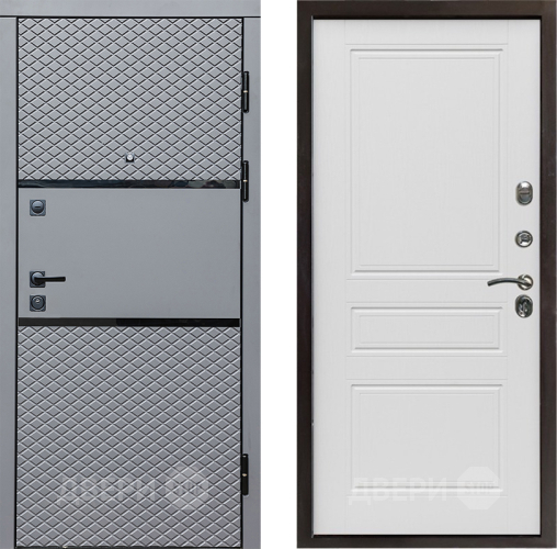 Входная металлическая Дверь Престиж Ромб Классика Лиственница белая в Лыткарино