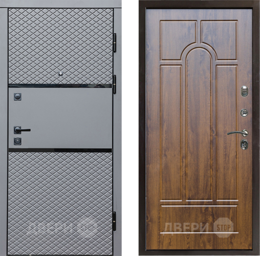 Входная металлическая Дверь Престиж Ромб Арка Дуб в Лыткарино