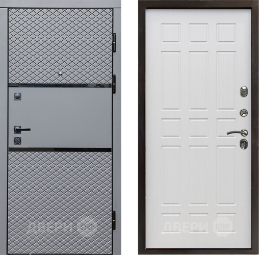 Входная металлическая Дверь Престиж Ромб Спарта Лиственница белая в Лыткарино
