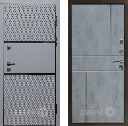 Входная металлическая Дверь Престиж Ромб Горизонт Бетон темный в Лыткарино