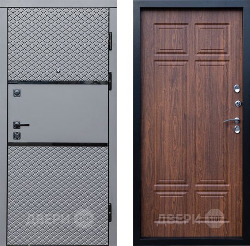 Входная металлическая Дверь Престиж Ромб Премиум Орех темный в Лыткарино