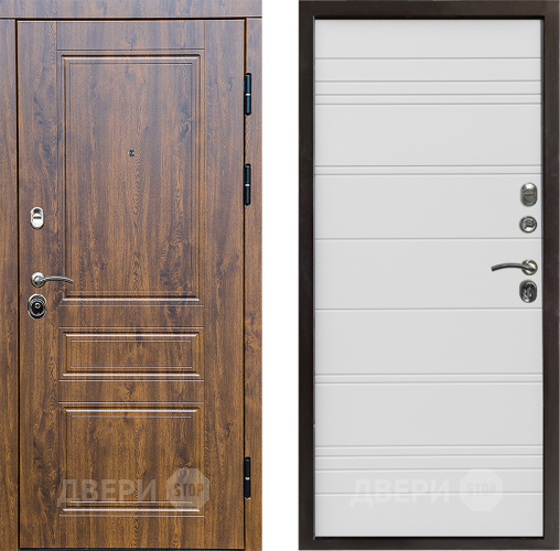 Входная металлическая Дверь Престиж Классика Дуб Line Белый в Лыткарино