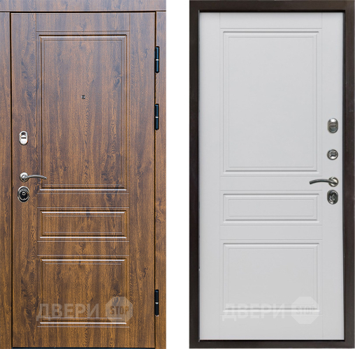 Входная металлическая Дверь Престиж Классика Дуб Классика Белый матовый в Лыткарино