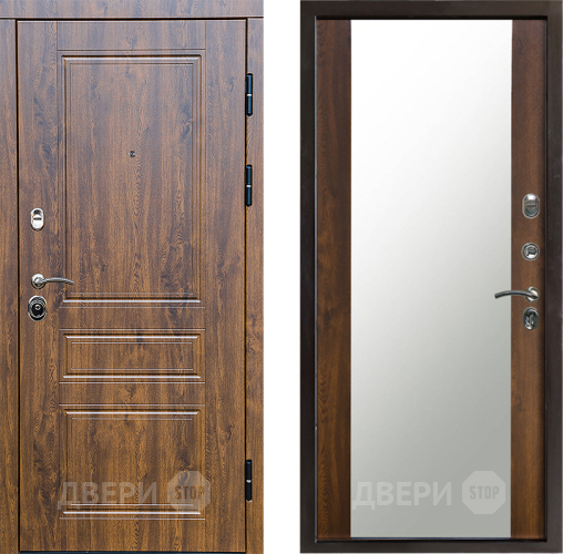 Входная металлическая Дверь Престиж Классика Дуб Зеркало Дуб в Лыткарино